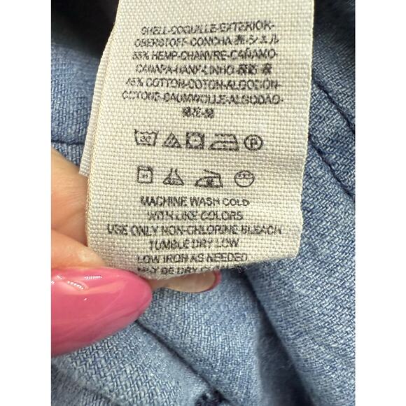 Free People sleeveless denim zip jumpsuit size 10 wide leg drop waist vintage - Picture 6 of 6